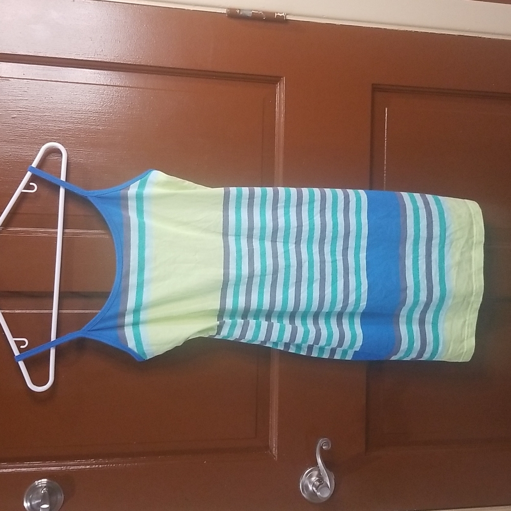 Derek Heart Striped Tank Top Dress